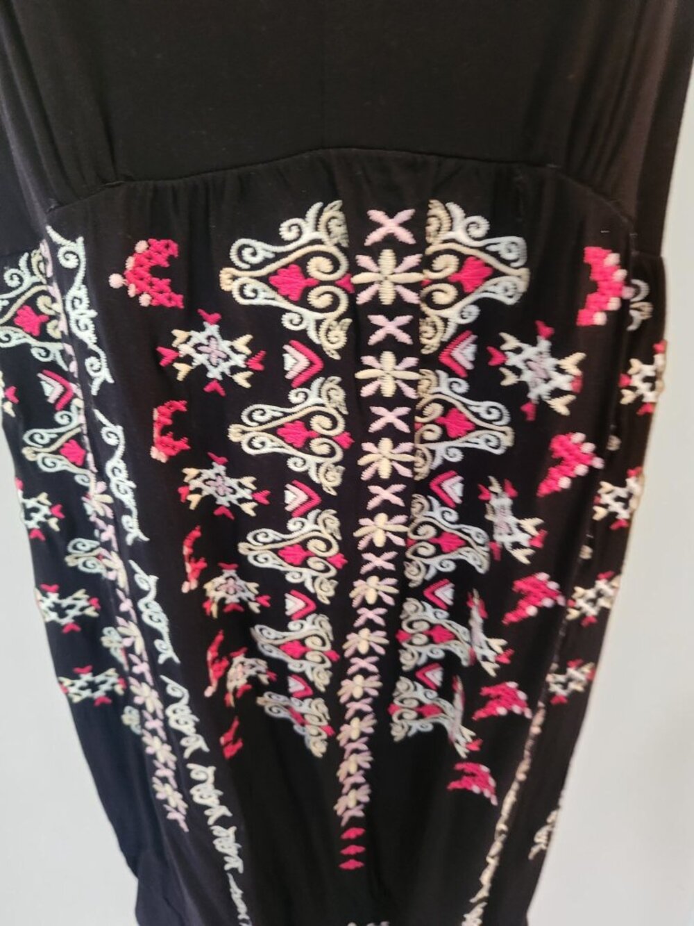 🖤 Savannah Jane Embroidered Dress | Boho Black Midi Sundress - Picture 5 of 11